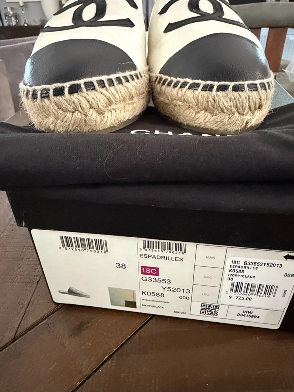 CHANEL classic espadrille